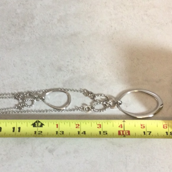 C1946 silver 18” double strand boho necklace - Picture 4 of 7